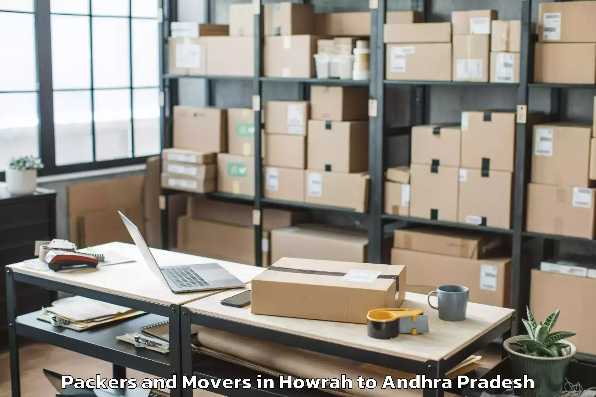 Hassle-Free Howrah to Gangavaram Packers And Movers